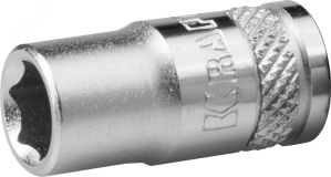 Торцовая головка ''INDUSTRIE QUALITAT'', Cr-V, FLANK, хромосатинированная, 1/4'', 7 мм 27815-07_z01 KRAFTOOL