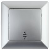 Переключатель Intro Solo 4-103-03 одноклавишный 10А-250В, IP20, СУ, алюминий Б0053579 ЭРА