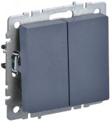 BRITE Выключатель двухклавишный 10А ВС10-2-0-БрМ маренго BR-V20-0-10-K35 IEK