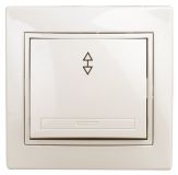 Переключатель Intro Plano 1-103-02 одноклавишный 10А-250В, IP20, СУ, слоновая кость Б0053744 ЭРА