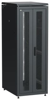 Шкаф напольный сетевой 19' LINEA N 33U 600х800мм передняя распашная перфорированная дверь задняя перфорированная черный LN05-33U68-2PP ITK