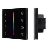 Панель Sens SMART-P30-RGBW Black (230V, 4 зоны, 2.4G) (ARL, IP20 Пластик, 5 лет) 027104 Arlight