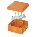 Коробка пластиковая FS с кабельными вводами и     клеммниками IP55 100х100х50мм 6р 450V 6A 4мм кв. FSB11604 DKC