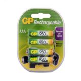 Аккумулятор перезаряжаемый GP 95AAAHC AAA, емкость 950 мАч - 4 шт. в клемшеле 8846 GP