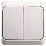ЭТЮД Выключатель двухклавишный наружный бежевый сх.5 BA10-002K Systeme Electric