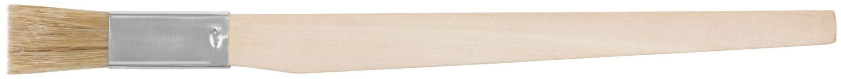 Кисть узкая, натуральная светлая щетина, деревянная ручка 20 мм 01246 FIT