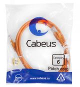Патч-корд U/UTP, категория 6, 2xRJ45/8p8c, неэкранированный, оранжевый, PVC, 1.5м 8699c Cabeus