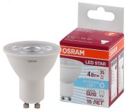 Лампа светодиодная LED 4Вт GU10 4000К 265лм 230V CL PAR16 (замена 35Вт) OSRAM LS 4058075481374 LEDVANCE