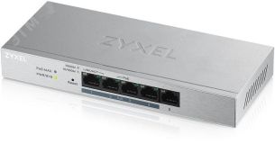 Коммутатор управляемый L2 PoE+ 5 портов GE RJ-45 10/100/1000 Мб/с 4xPoE+, 60 Вт 124558 Zyxel
