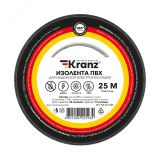 Изолента ПВХ KRANZ 0.13х19 мм, 25 м, черная 5шт KR-09-2206 Kranz