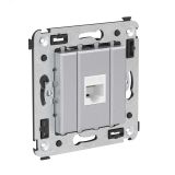 Avanti Компьютерная розетка RJ-45 без шторки в    стену, кат.5е одинарная Закаленная сталь 4404663 DKC