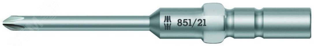 Бита 851/21 J PH сверхтвердая под азиатские винты хвостовик 4 мм HIOS PH 0 x 40 мм WE-135284 Wera