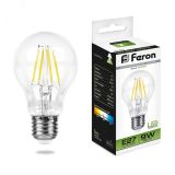Лампа светодиодная LED 9вт Е27 белый FILAMENT 25632 FERON