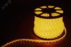 Дюралайт светодиодный LEDх72/м желтый трехжильный кратно 2м бухта 50м 26068 FERON