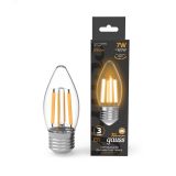 Лампа светодиодная филаментная LED 7 Вт 550 лм 2700К AC210-240В E27 свеча теплая Black Filament 103802107 GAUSS