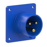 Вилка встраиваемая 16А/230V/1P+N+E/IP44 00-00002274 PCE