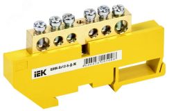 Шина PE земля на DIN-изоляторах ШНИ-8х12-6-Д-Ж YNN10-812-6D-K05 IEK