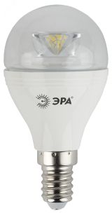 Лампа светодиодная LED P45-7W-827-E14-Clear (диод,шар,7Вт,тепл, E14) (6/60/2400) Б0017241 ЭРА