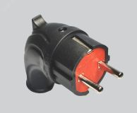 Вилка боковая с захватом 16А 250V 2P IP44 с/з КАУЧУКОВАЯ Fetih (25/250 уп/кор) F-206K Промрукав