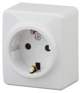 Розетка 2P+E Schuko, 16A-250В, ОУ, Эра Эксперт, белый, 11-2203-01 Б0020685 ЭРА