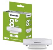 Лампа светодиодная T80 таблетка 8Вт 230В 4000К GX53 GENERICA LL-T80-08-230-40-GX53-G IEK