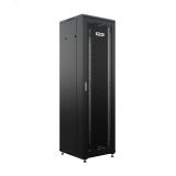 Шкаф напольный универсальный серверный R 47U 600х600мм, 4 профиля 19, двери перфорированная и сплошная металл, боковые стенки съемные, регулируемые опоры, разобранный, черный RAL 9005 УТ000014246 NTSS