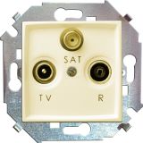 15 Розетка R-TV-SAT одиночная винтовой зажим слоновая кость 1591466-031 Simon
