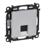 Valena LIFE Розетка информационная RJ45 категория 6 UTP с лицевой панелью алюминий 753642 Legrand