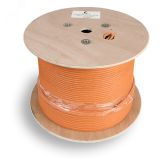 Кабель витая пара SFTP-4P-Cat.6a-SOLID-IN-LSZH, категория 6a (10GBE) S/FTP, 4 пары (23 AWG), одножильный (solid), каждая пара в экране, общий экран - сетка, LSZH, нг(А)-HF, (305 м) 7468c Cabeus