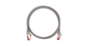 Патч-корд S/FTP 4 пары, экран., Кат.6a, 2хRJ45/8P8C, T568B, заливной, с защитой защелки, многожильный, BC (чистая медь), 28AWG (7х0,127мм), LSZH нг(А)-HFLTx, серый, 2м. ЭКО54806 NIKOMAX