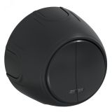 Выключатель двойной  Rotondo с подсветкой, цвет черный 7700870 OneKeyElectro
