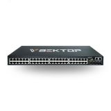 Коммутатор управляемый L2 52 порта, 48хRJ45 100/1000 Мб/с, 4хSFP+ 1/10 Гб/с VA1900-48T-4X Вектор Технологии