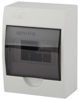 Корпус пластиковый навесной ЭРА SIMPLE ЩРН-П-06   IP41 прозрачная крышка белый Б0041522 ЭРА