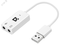 Внешняя USB звуковая карта Audio USB USB - Jack 2х3.5 мм, 0.1 м. 63002 Defender