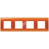 LivingLight Рамка прямоугольная 4 поста Оранжевый LNA4802M4OD BTicino