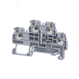 Клемма 2х-ярусная push-in 2,5 кв.мм, с перемычой OptiClip CPDL-2,5-2L-I-S-серый 331864 КЭАЗ