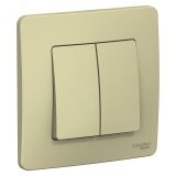 BLANCA С/У 2-клавишный ПЕРЕКЛЮЧАТЕЛЬ (cх.6+6), 10А, 250B, БЕЖЕВЫЙ BLNVS106607 Systeme Electric