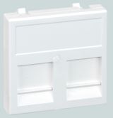 Connect Адаптер на 2 RJ45 CJ545U(FM) CJ546U(FM) шторка 45х45мм SC графит KB76-14 Simon