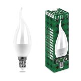 Лампа светодиодная LED 11вт Е14 белый матовая свеча на ветру 55134 SAFFIT