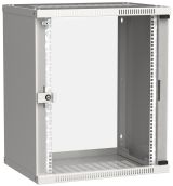 Шкаф LINEA WE 15U 600x450мм дверь стекло серый LWE3-15U64-GF ITK