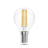 Лампа светодиодная филаментная LED 10 Вт 670 лм 4100К AC190-240В E14 шар P45 нейтральный Elementary Gauss 52120 GAUSS