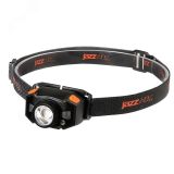 Фонарь налобный 5Вт LED + 2 x RED SMD ABS-пластик алюминий нейлон 5 режимов работы управление жестами дальность до 100м заряд microUSB в комплекте IP54 5036611 JazzWay