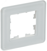 BRITE Рамка 1 пост РУ-1-2-Бр стекло белый RE IEK BR-M12-G-41-K01 IEK