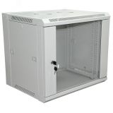 Шкаф настенный 19 PRO 6U 600х450х370мм - перед дверь стекло RAL7035, 04-2200 REXANT