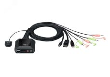 Переключатель KVM 2 порта, DisplayPort, USB, USB-C, 4096 x 2160 1000674464 Aten