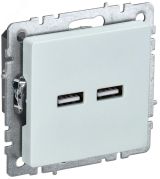 BRITE Розетка USB A+A 5В 3,1А РЮ10-1-БрЖ жемчуг BR-U21-D31-K36 IEK