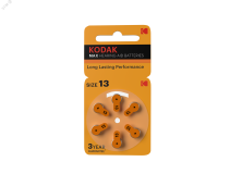 Батарейка Kodak ZA13-6BL [KZA13-6] MAX Hearing Aid (60/300/45000) Б0051737 KODAK