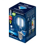 Лампа светодиодная LED 6вт 200-250В шар прозрачное 500Лм Е14 4000К Sky филамент UL-00001371 Uniel