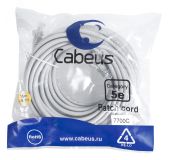 Патч-корд U/UTP, категория 5е, 2xRJ45/8p8c, неэкранированный, серый, PVC, 15м 7700c Cabeus