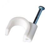 Крепеж кабеля круглый 10 мм, белый (50 шт/уп) 07-4010 REXANT